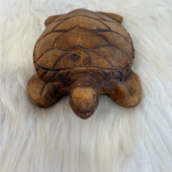 Handcrafted Wooden Turtle Decor - Picture 2 of 6